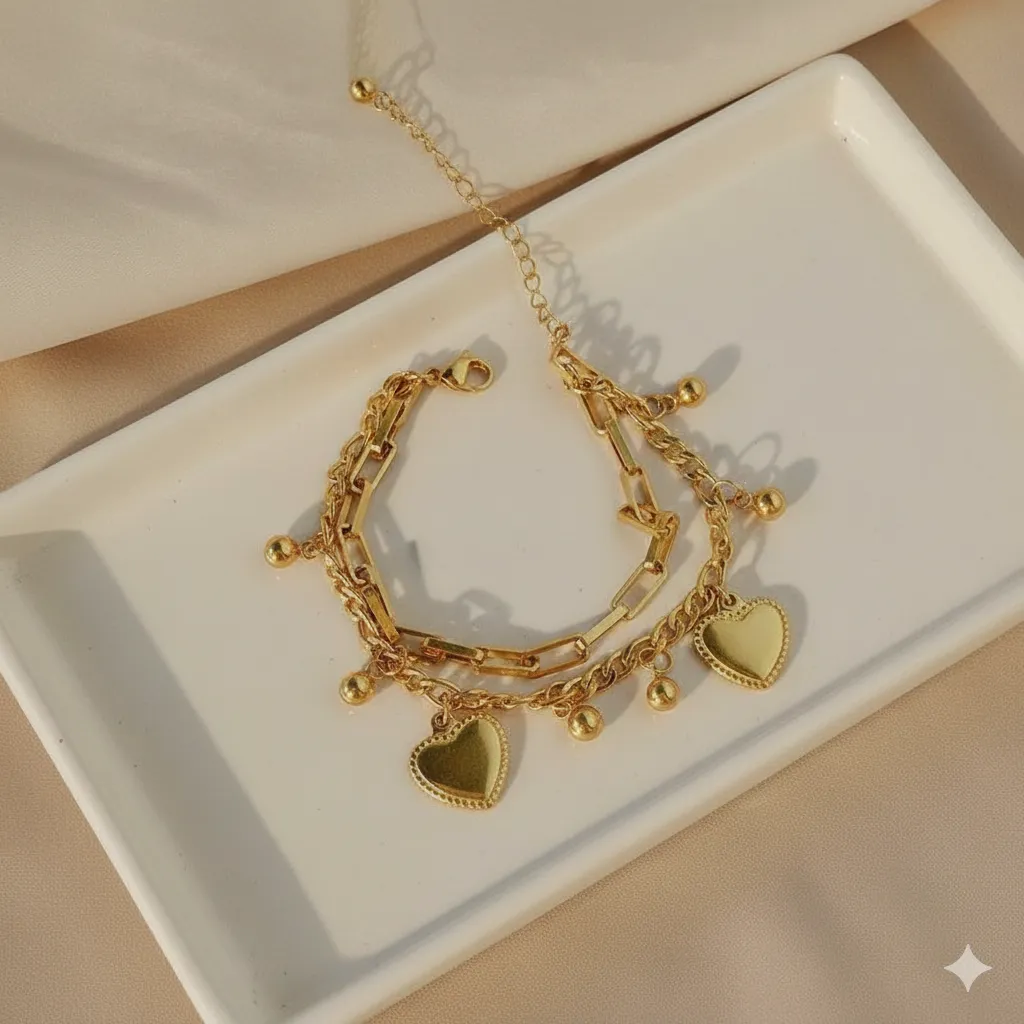 heart chain bracelet